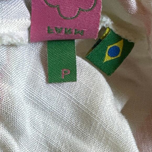 Farm Rio Butterfly Mini Dress Cropped Bell Sleeve V-Neck Size P Small - Picture 7 of 12